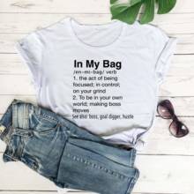In My Bag-Camiseta de algodón puro con eslogan para mujer, ropa de moda, hipster, grunge, tumblr, tops artísticos de calidad 2024 - compra barato