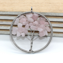 Kraft-beads-colgante de plata con alambre envuelto en el árbol de la sabiduría, joyería de moda 2024 - compra barato