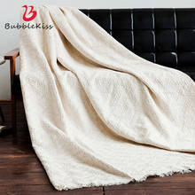 Cobertor de algodão estilo japonês à prova de poeira, cobertor com capa macia para sala de estar, estilo nórdico, bege 2024 - compre barato