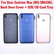 Para Asus Zenfone Max (M2) ZB633KL, nueva carcasa Original de la puerta trasera de la batería, tarjeta SD SIM, bandeja, cubierta, botón de volumen de encendido, lente de cámara 2024 - compra barato