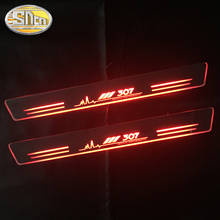 SNCN Car LED Door Sill For Peugeot 307 SW 2009 - 2018  Ultra-thin Acrylic Dynamic LED Welcome Light Scuff Plate Pedal 2024 - buy cheap