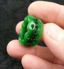 Jadees naturais secos de ferro verde dragão bruto entalhado anel para homens presente de natal atacado 2024 - compre barato