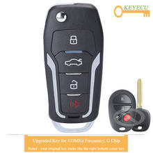 KEYECU-llave de coche remota abatible mejorada para coche, para autoralian Toyota Camry Highlander Aurion 2006- 2011, Fob 3 + 1 4 botones-Chip 433MHz - G 2024 - compra barato