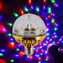 BOLA MÁGICA giratoria de cristal para escenario, bombilla LED RGB de 6W, E27, Mini lámpara para fiesta, discoteca, DJ, fiesta de Navidad, efectiva, 1 ud. 2024 - compra barato