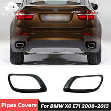 Cubierta de tubo de escape de fibra de carbono, BMW X6 E71 accesorio para 2008-2013, 2 unidades 2024 - compra barato