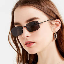 Small Square Sunglasses for Women Men Retro Fashion Sun Glasses Transparent Clear Lens Glasses Metal Frame Shades Eyewear UV400 2024 - buy cheap