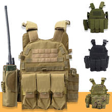 Chaleco Molle táctico de equipo militar, armadura corporal de entrenamiento de Paintball de combate del Ejército, caza al aire libre, Airsoft, Protección deportiva 2024 - compra barato