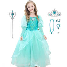 Disfraz de La Sirenita, disfraz de la princesa Ariel para niñas, cumpleaños, Halloween, vestido de fantasía, traje de la semana del libro, edad de 3 a 10 años 2024 - compra barato