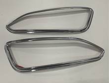 Car Styling Chrome Front Fog Light Trim For Hyundai Santa Fe 2013 up 2024 - buy cheap