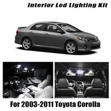 9 Bulbs White LED Interior Light Kit Fit For 2003-2006 2007 2008 2009 2010 2011 Toyota Corolla Map Dome Cargo License Lamp 2024 - buy cheap