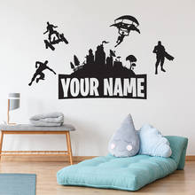 Customised Name Wall Sticker Vinyl Boys Gaming Room Kids Room Wall Decor Wall Decals for Gamer Room Decoration Accessories 2024 - buy cheap