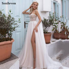 Smileven Fairy-vestido de novia con tirantes finos, vestido de novia Vintage, con división lateral, 2021 2024 - compra barato