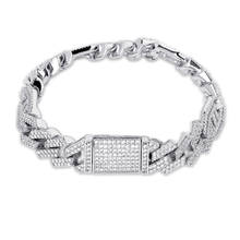 Hip Hop AAA Cubic Zirconia Bling Iced Out Can open Lock Personality Square Cuban Link Chain Bracelets for Men Rapper Jewelry 2024 - buy cheap