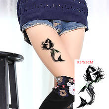 Водостойкая временная татуировка-наклейка с рыбьими костями, Сексуальная Русалка, девушка, боди-арт, флэш-тату, поддельные татуировки для женщин и мужчин 2024 - купить недорого