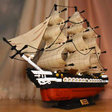 Maquina de barco pirata, blocos de construção de barcos com lados de ferro, uss, construção, presente de natal 2024 - compre barato
