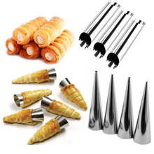 5/10/20pcs Kitchen Stainless Steel Baking Cones Horn Pastry Roll Cake Mold Spiral Baked Croissants Tubes Cookie Dessert Too 2024 - buy cheap
