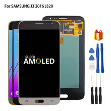 AMOLED For SAMSUNG J3 2016 J320 J320F LCD Display Touch Screen Digitizer For SAMSUNG J3 2016  J320FN Screen LCD Display Parts 2024 - buy cheap