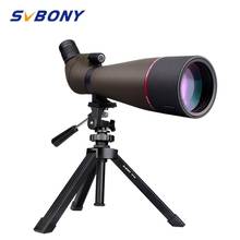 Svbony spotting scope 20-60x80 zoom refrator telescópio multi-revestido prata prisma impermeável óptica ao ar livre com tripé sv13 2024 - compre barato