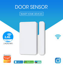 Detector inteligente wi-fi para portas e janelas, notificação de segurança em casa, funciona com alexa, google home, app tuya 2024 - compre barato