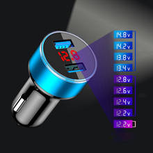 Car Charger 5V 3.1A With LED Display Universal Dual USB Phone Car-Charger Car Electric Adapters Accessories 2024 - buy cheap