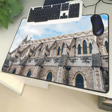 Xgz-mouse pad de tamanho grande com estampa arquitetural, tapete de mesa para laptop, borracha, antiderrapante universal 2024 - compre barato