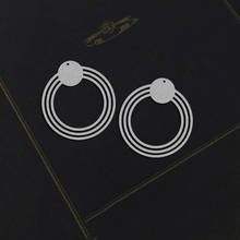 Making Jewelry Findings Stainless Steel Bead Metal Pendant Laser Cut Circle Charms For DIY Necklace Earrings 1169 2024 - buy cheap