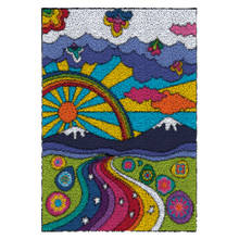 Conjunto para tapete artesanal, tapete de pelúcia para crochê, com trava para gancho, 87x61cm, faça você mesmo 2024 - compre barato
