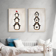 Cute Penguin Poster Canvas Painting Stacked Arhats Wallpaper Nordic Style Craft Print Picture Home Bedroom Decoration 2024 - buy cheap