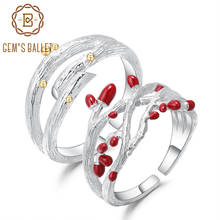 Женское и мужское кольцо gemb's BALLET, регулируемое кольцо из стерлингового серебра 925 пробы с деревом 2024 - купить недорого