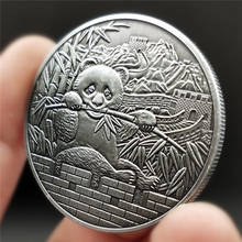 Nova chegada chinês bonito panda moeda 40mm lembrança presente moedas comemorativas 2024 - compre barato