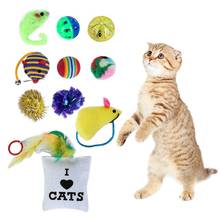 Bola de brinquedo interativo para gatos, brinquedo de plástico para animais de estimação, 14 e 10 peças 2024 - compre barato