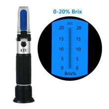 Yieryi Hand-held Brix Refractometer 0-20% Sugar Meter Refractometer Digital Sugar Testing Tool for Honey,food,fruit Juice 2024 - buy cheap