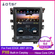 AOTSR 12,1 "Android 9,0 PX6 Тесла стиль DSP HD экран автомобиля GPS навигация для Ford Edge 2007-2014 WIFI мультимедийный проигрыватель радио 2024 - купить недорого