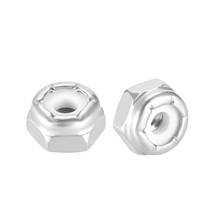 uxcell 6#-32 Nylon Insert Hex Lock Nuts, 304 Stainless Steel, Plain Finish, 20 Pcs 2024 - buy cheap