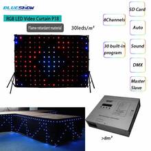 Cortina de vídeo de escenario P18 RGB, telón LED de 7 colores, DMX, estrella, P20, decoración, 3x6m 2024 - compra barato