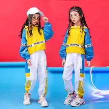 Roupa de dança hip-hop para meninas, conjunto de 2 peças com jaqueta e calças, roupa infantil para meninas 4 a 18t 2024 - compre barato