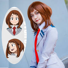 Cosplay Ochako Uraraka Wig Boku No Hero Academia Cosplay Wig Synthetic Red Short Anime My Hero Academia Cosplay Wig and Hairnet 2024 - buy cheap