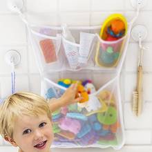 Organizador de juguetes de poliéster para el baño, bolsa de almacenamiento de malla para bebé, soporte de baño para bañera de niños, estante colgante para artículos del hogar #1229 2024 - compra barato