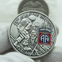 All American 82nd airborne division Commemorative Coin Souvenir Challenge Collectible Coins Collection Art Craft 2024 - buy cheap