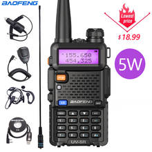 Baofeng BF-UV5R rádio presunto portátil walkie talkie pofung UV-5R 5w vhf/uhf rádio banda dupla rádio em dois sentidos uv 5r cb rádio 2024 - compre barato