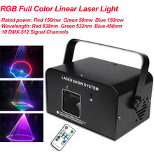 NEW Single Head DJ Laser Stage Light Full Color RGB Patterns Line Scanning Projector Music Effect Lighting For Disco Xmas Party 2024 - buy cheap