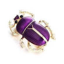 Vintage Jewelry Beetle Brooches For Women Kids Enamel Green Purple Animal Insects Brooch Jewelry 2024 - buy cheap