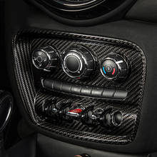 Panel de control de aire acondicionado central de coche, pegatina de cubierta decorativa de carbono verdadero para BMW MINI CooperS F54 F55 F56 F57, estilo de coche 2024 - compra barato