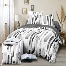 Black White Art Texture Simple Comforter Bedding Set Simple Modern Home Textile King Queen Twin Size Bed Linen Duvet Cover Set 2024 - buy cheap