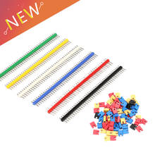 70pcs/lot 2.54 40 Pin 1x40 Single Row Male Breakable Pin Header Connector Strip & Jumper Blocks for Arduino Colorful 2.54mm 2024 - buy cheap