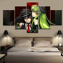 Impresiones de alta definición para decoración del hogar, pinturas de Geass de código en lienzo, póster de animación Modular para marco de arte de pared de salón, 5 piezas 2024 - compra barato