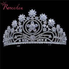 Mystic clear cúbico zircon casamento tiara coroa cz nupcial rainha princesa pageant festa coroa acessórios para o cabelo jóias re3638 2024 - compre barato