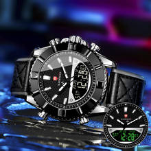 Мужские кожаные часы Лидирующий бренд KADEMAN мужские водонепроницаемые кварцевые часы мужские Модные Военные Спортивные Наручные Часы Relogio Masculino 2024 - купить недорого