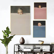 Pôster decorativo de parede, pintura de tela colorida, estilo nórdico, abstrato, para decoração, arte de parede, para sala de estar, quarto 2024 - compre barato