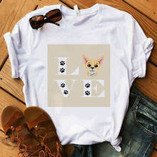 Camiseta con estampado de Chihuahua para mujer, remera de moda, camiseta divertida con diseño de perro para chica encantadora, camiseta para mujer 2024 - compra barato